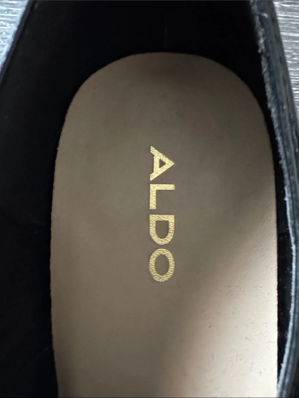 Aldo Black Patent Lace-Up Platform Oxfords